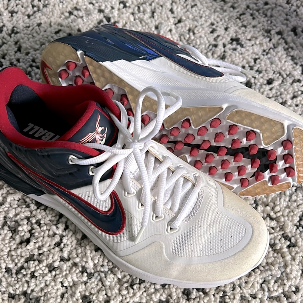 WMNS) Nike Alpha Huarache Elite 2 Turf 'White Blue Red'